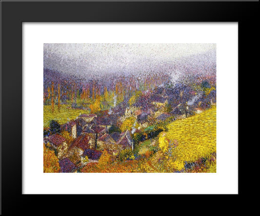 Autumn Over Labastide Du Vert 20x24 Black Modern Wood Framed Art Print Poster by Martin, Henri