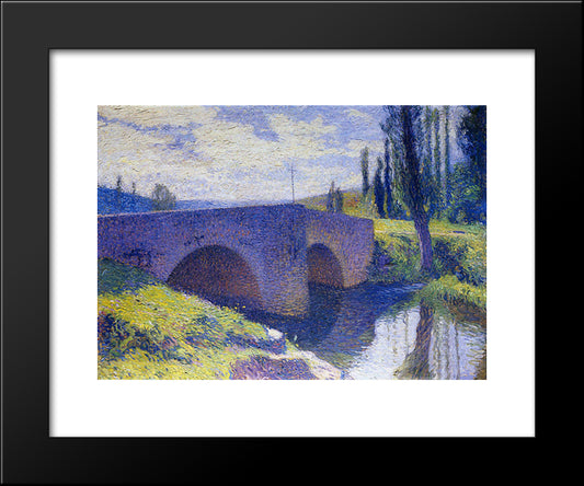 Bridge Of Saint Medard At Midday 20x24 Black Modern Wood Framed Art Print Poster by Martin, Henri