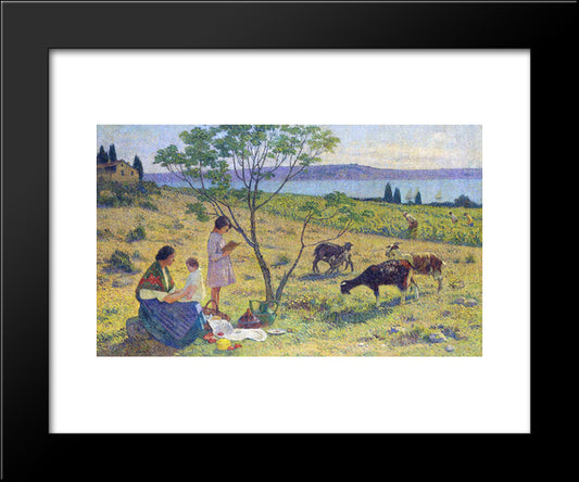 Bucolic 20x24 Black Modern Wood Framed Art Print Poster by Martin, Henri