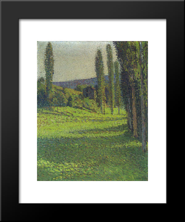 By The Fields 20x24 Black Modern Wood Framed Art Print Poster by Martin, Henri