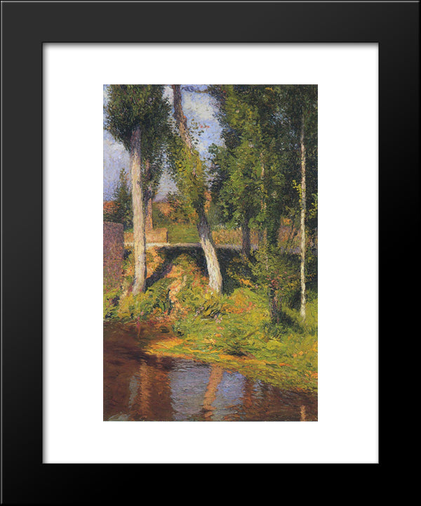 By The River 20x24 Black Modern Wood Framed Art Print Poster by Martin, Henri