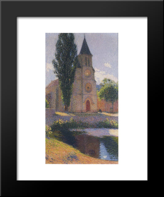 Church At Labastide Du Vert 20x24 Black Modern Wood Framed Art Print Poster by Martin, Henri