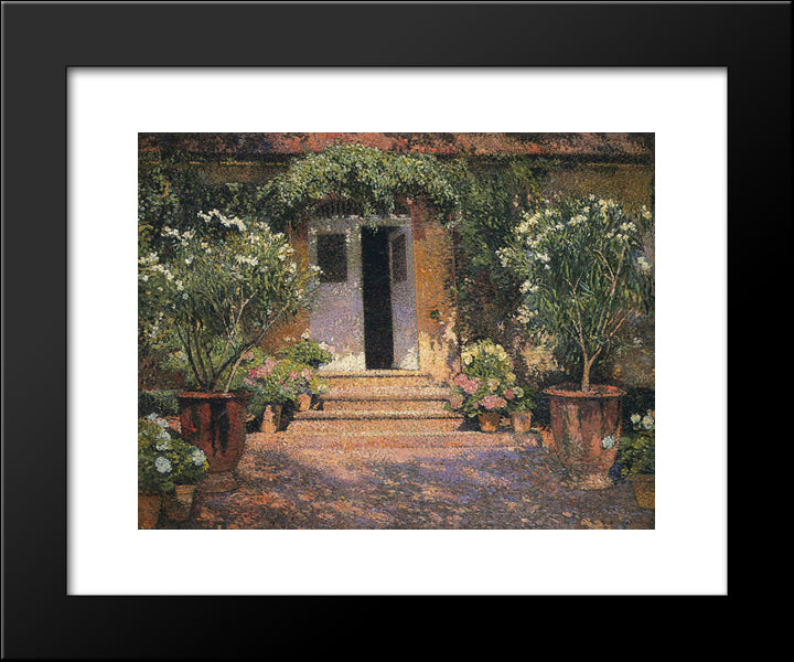 Door In Marquayrol 20x24 Black Modern Wood Framed Art Print Poster by Martin, Henri