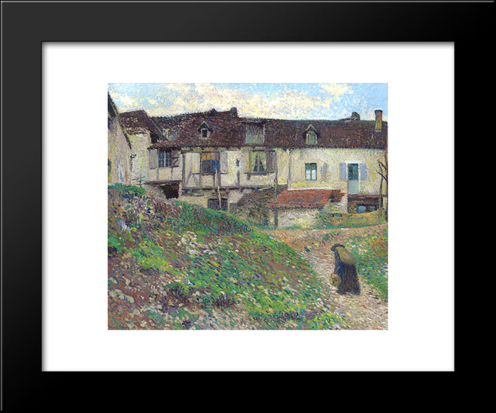 Entering The Village 20x24 Black Modern Wood Framed Art Print Poster by Martin, Henri