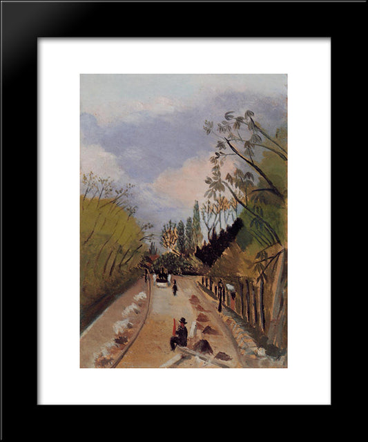 Avenue De L'Observatoire 20x24 Black Modern Wood Framed Art Print Poster by Rousseau, Henri