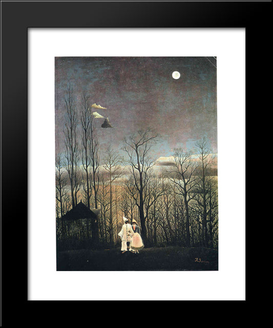 Carnival Evening 20x24 Black Modern Wood Framed Art Print Poster by Rousseau, Henri