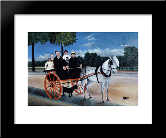 Old Man Junier'S Trap 20x24 Black Modern Wood Framed Art Print Poster by Rousseau, Henri