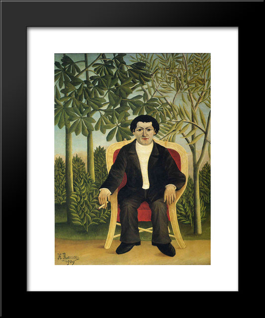 Portrait Of Joseph Brummer 20x24 Black Modern Wood Framed Art Print Poster by Rousseau, Henri