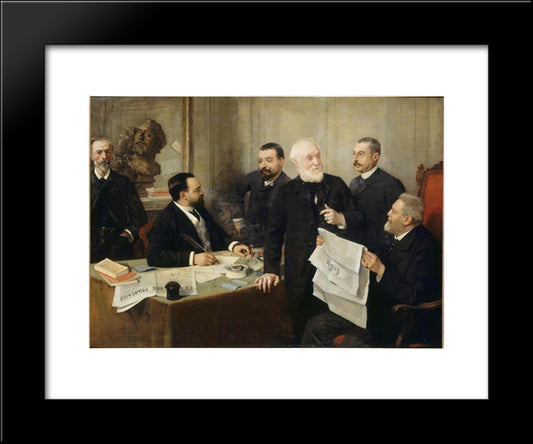 Portrait Of Jules Roc 20x24 Black Modern Wood Framed Art Print Poster by Rousseau, Henri