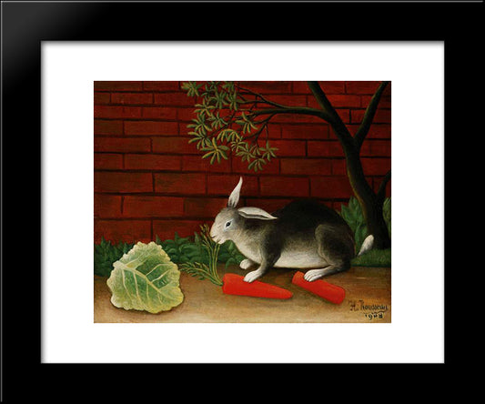 Rabbit 20x24 Black Modern Wood Framed Art Print Poster by Rousseau, Henri