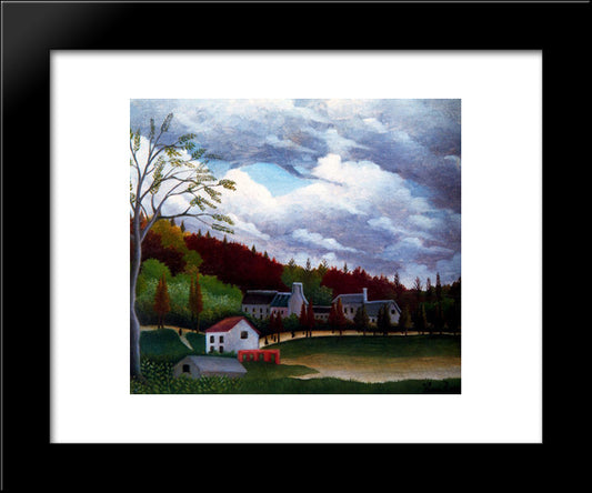 The Bievre At Gentilly 20x24 Black Modern Wood Framed Art Print Poster by Rousseau, Henri