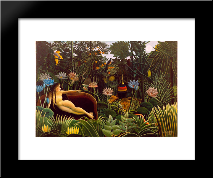 The Dream 20x24 Black Modern Wood Framed Art Print Poster by Rousseau, Henri