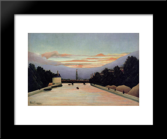 The Eiffel Tower 20x24 Black Modern Wood Framed Art Print Poster by Rousseau, Henri