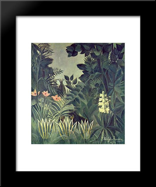 The Equatorial Jungle 20x24 Black Modern Wood Framed Art Print Poster by Rousseau, Henri