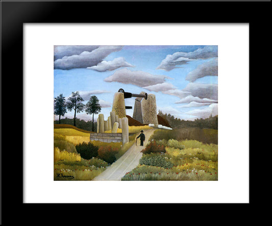 The Quarry 20x24 Black Modern Wood Framed Art Print Poster by Rousseau, Henri