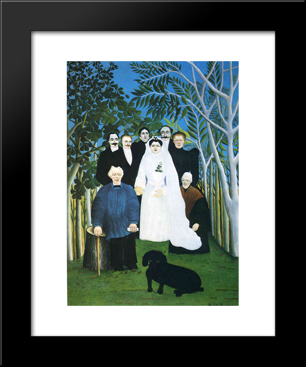 The Wedding Party 20x24 Black Modern Wood Framed Art Print Poster by Rousseau, Henri