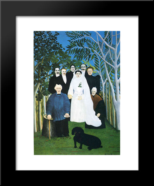 The Wedding Party 20x24 Black Modern Wood Framed Art Print Poster by Rousseau, Henri