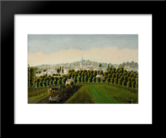 View Of Bottom And Meudonbillancourt 20x24 Black Modern Wood Framed Art Print Poster by Rousseau, Henri