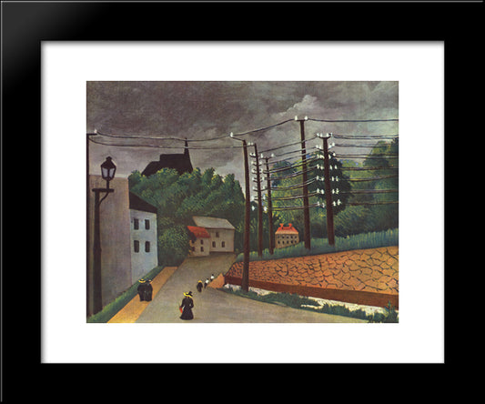 View Of Malakoff Hauts De Seine 20x24 Black Modern Wood Framed Art Print Poster by Rousseau, Henri