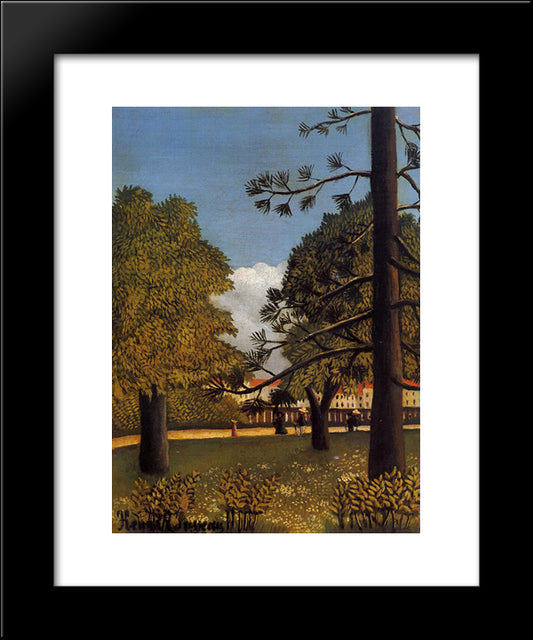 View Of Parc De Montsouris 20x24 Black Modern Wood Framed Art Print Poster by Rousseau, Henri