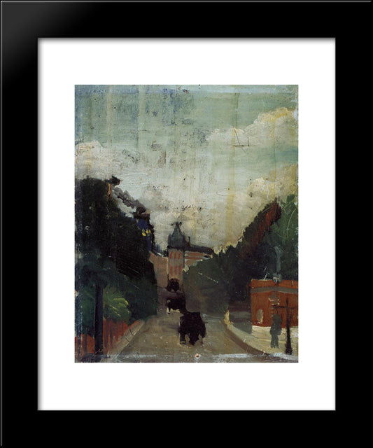 View Of The Palais Du Metropolitan 20x24 Black Modern Wood Framed Art Print Poster by Rousseau, Henri