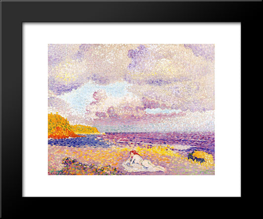 An Incoming Storm 20x24 Black Modern Wood Framed Art Print Poster by Cross, Henri Edmond