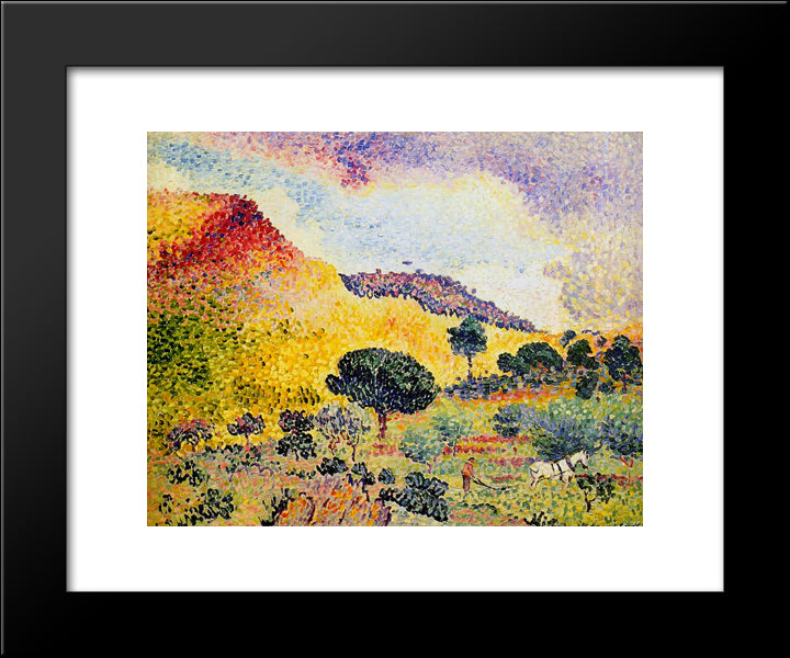 Chaine Des Maures 20x24 Black Modern Wood Framed Art Print Poster by Cross, Henri Edmond