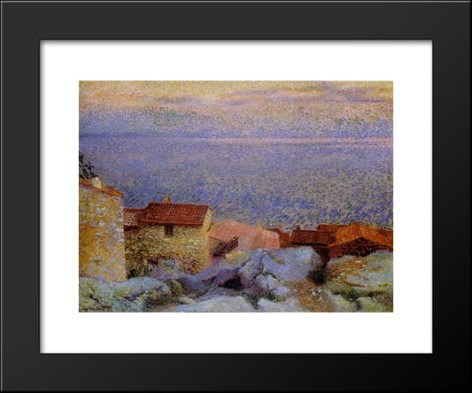 Coastal Landscape 20x24 Black Modern Wood Framed Art Print Poster by Cross, Henri Edmond