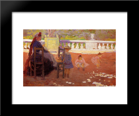 In The Luxembourg Gardens 20x24 Black Modern Wood Framed Art Print Poster by Cross, Henri Edmond