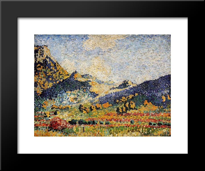 Les Petits, Montagnes Mauresques 20x24 Black Modern Wood Framed Art Print Poster by Cross, Henri Edmond