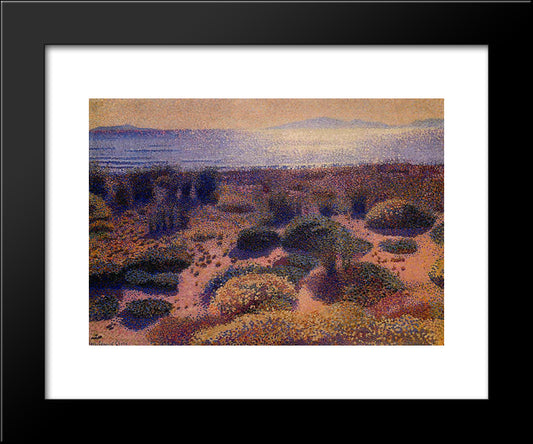 Plage De La Vignassa 20x24 Black Modern Wood Framed Art Print Poster by Cross, Henri Edmond