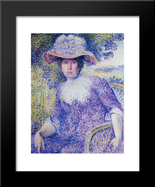 Portrait Of Madame Cross 20x24 Black Modern Wood Framed Art Print Poster by Cross, Henri Edmond