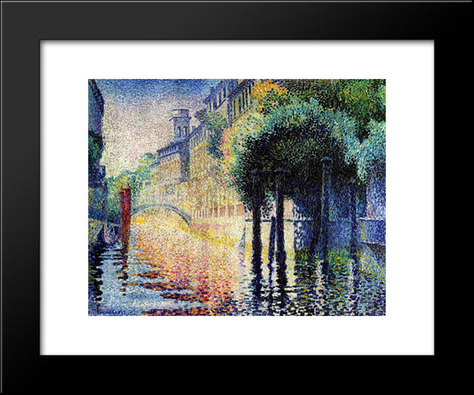 Rio San Trovaso, Venice 20x24 Black Modern Wood Framed Art Print Poster by Cross, Henri Edmond