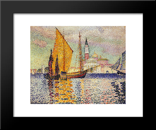 San Giorgio Maggiore, Venice 20x24 Black Modern Wood Framed Art Print Poster by Cross, Henri Edmond