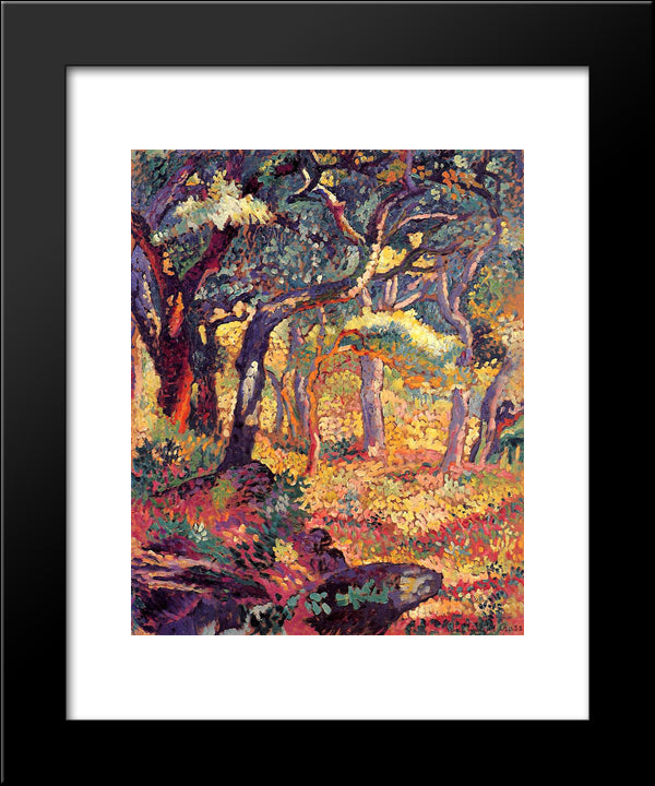 Study For The Clearing 20x24 Black Modern Wood Framed Art Print Poster by Cross, Henri Edmond