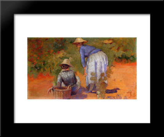 Study For The Grape Pickers 20x24 Black Modern Wood Framed Art Print Poster by Cross, Henri Edmond