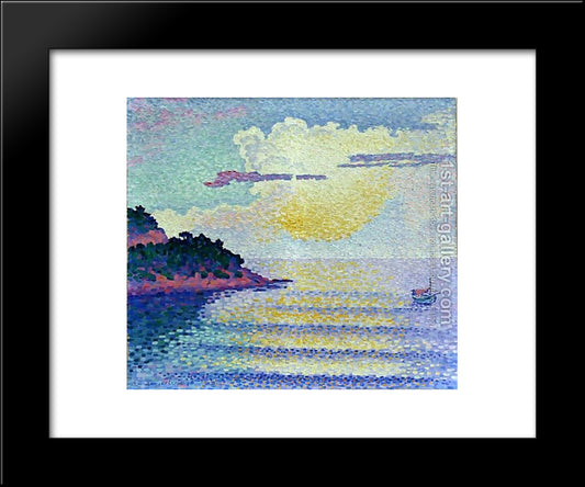 Sunset 20x24 Black Modern Wood Framed Art Print Poster by Cross, Henri Edmond