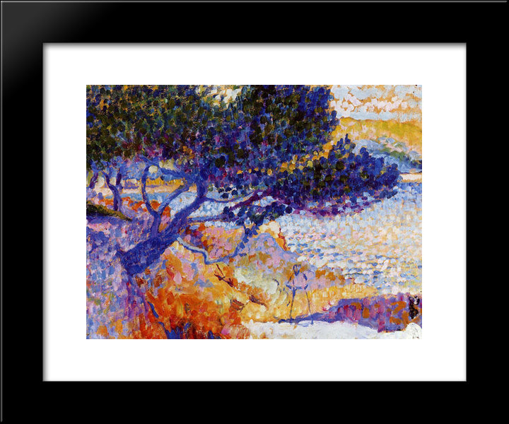 The Bay Of Cavaliere (Study) 20x24 Black Modern Wood Framed Art Print Poster by Cross, Henri Edmond