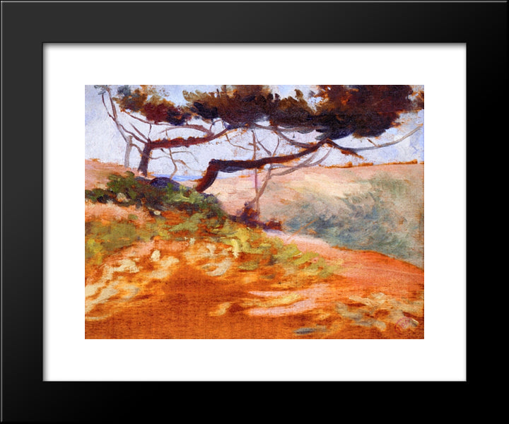 The Bay Of Cavalieri 20x24 Black Modern Wood Framed Art Print Poster by Cross, Henri Edmond