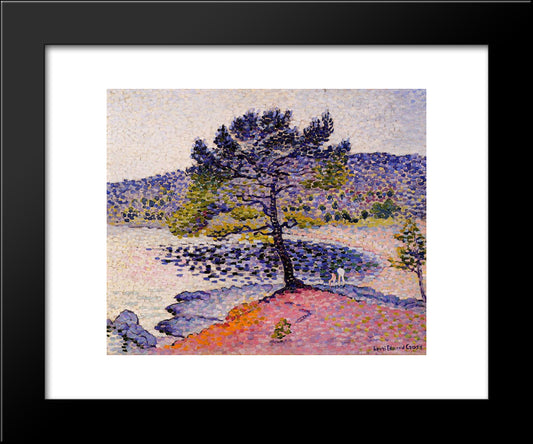 The Beach, Evening 20x24 Black Modern Wood Framed Art Print Poster by Cross, Henri Edmond