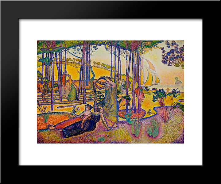 The Evening Air 20x24 Black Modern Wood Framed Art Print Poster by Cross, Henri Edmond