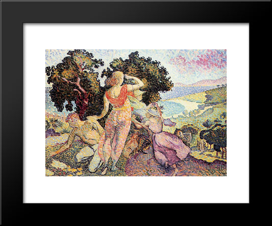 The Excursionists 20x24 Black Modern Wood Framed Art Print Poster by Cross, Henri Edmond