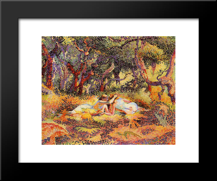 The Forest 20x24 Black Modern Wood Framed Art Print Poster by Cross, Henri Edmond