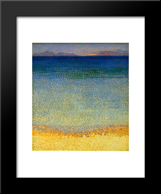 The Iles D'Or (The Iles D'Hyeres, Var) 20x24 Black Modern Wood Framed Art Print Poster by Cross, Henri Edmond