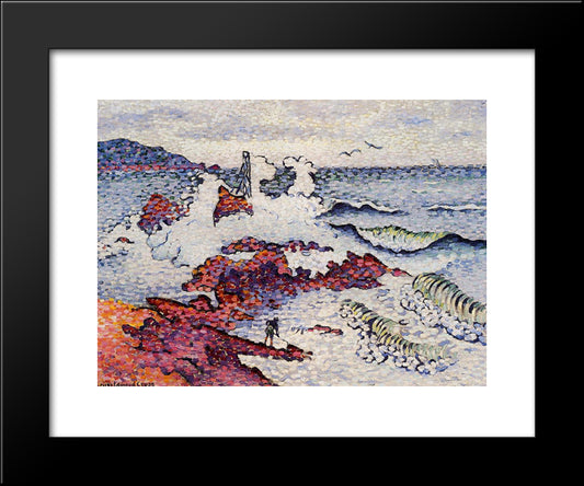 The Mediterranean, East Wind 20x24 Black Modern Wood Framed Art Print Poster by Cross, Henri Edmond