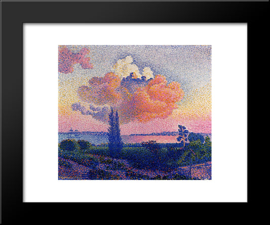 The Pink Cloud 20x24 Black Modern Wood Framed Art Print Poster by Cross, Henri Edmond