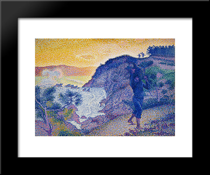 The Return Of The Fisherman 20x24 Black Modern Wood Framed Art Print Poster by Cross, Henri Edmond