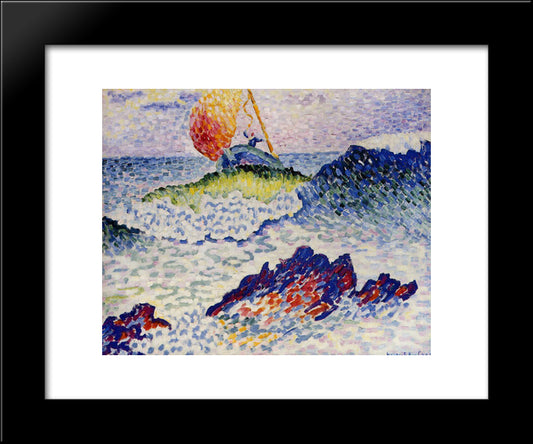 The Shipwreck 20x24 Black Modern Wood Framed Art Print Poster by Cross, Henri Edmond