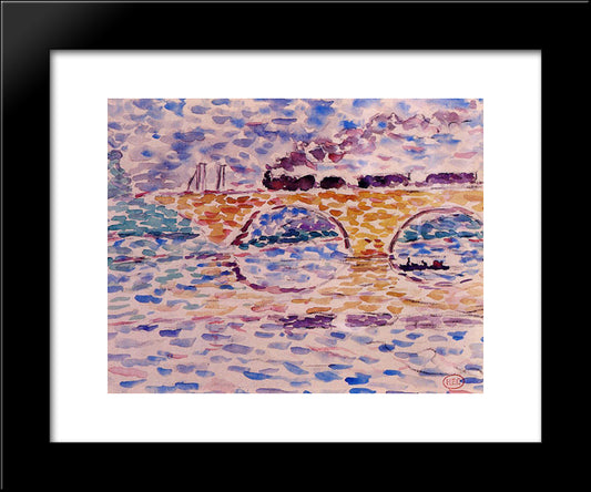 The Viaduct 20x24 Black Modern Wood Framed Art Print Poster by Cross, Henri Edmond