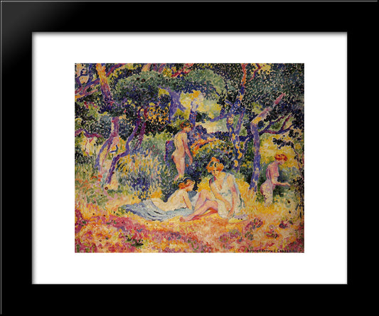 The Wood 20x24 Black Modern Wood Framed Art Print Poster by Cross, Henri Edmond